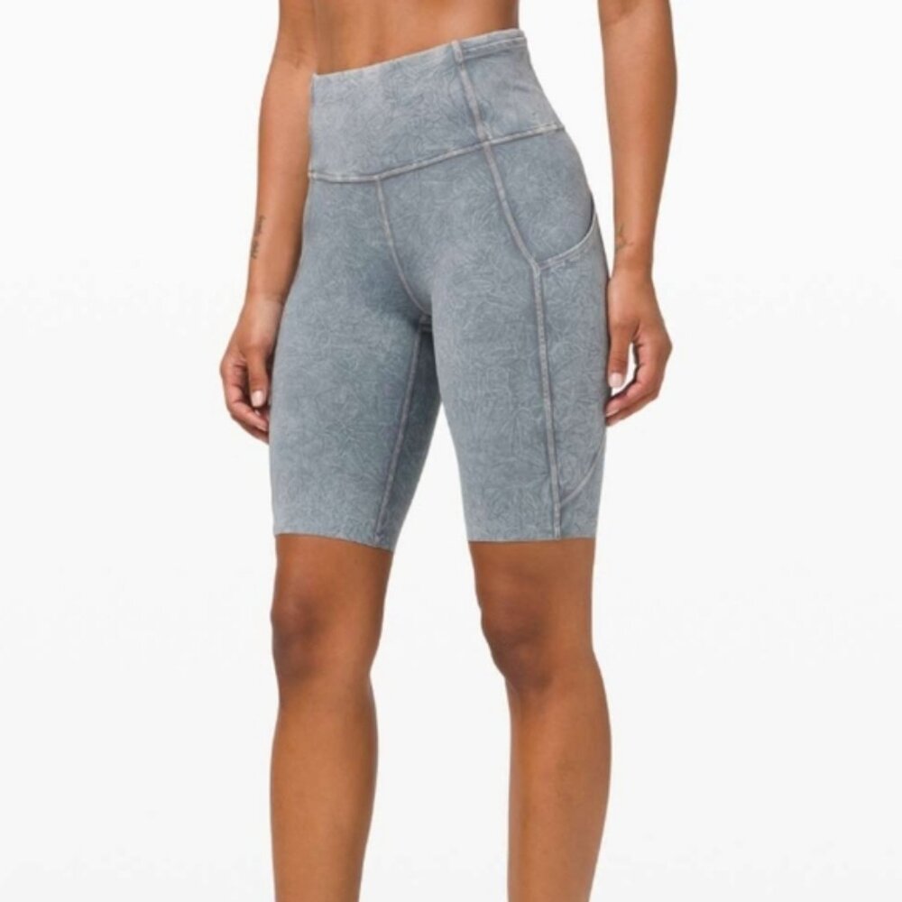 Lululemon Fast And Free High-Waisted Ice Wash Shorts